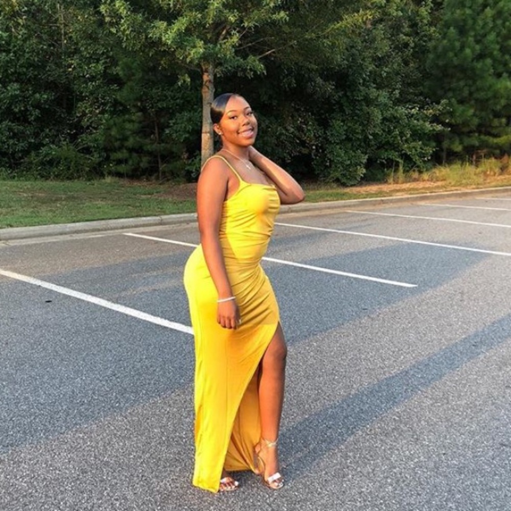 Yellow maxi dress